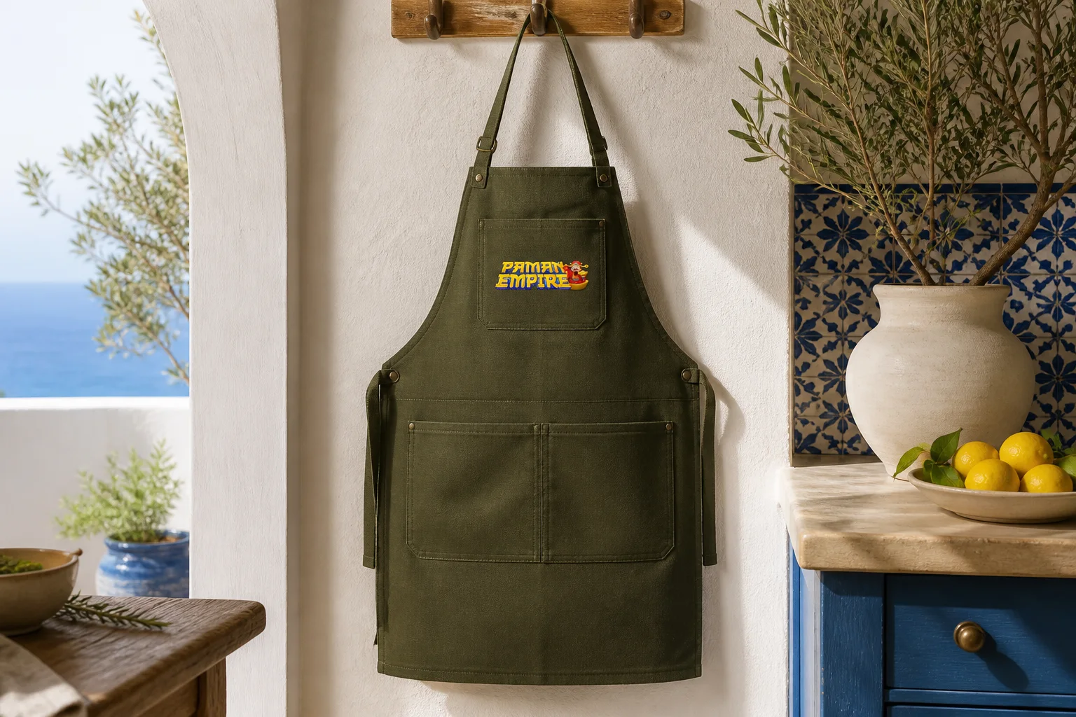Cafe Med x Paman Empire Olive Grove Apron