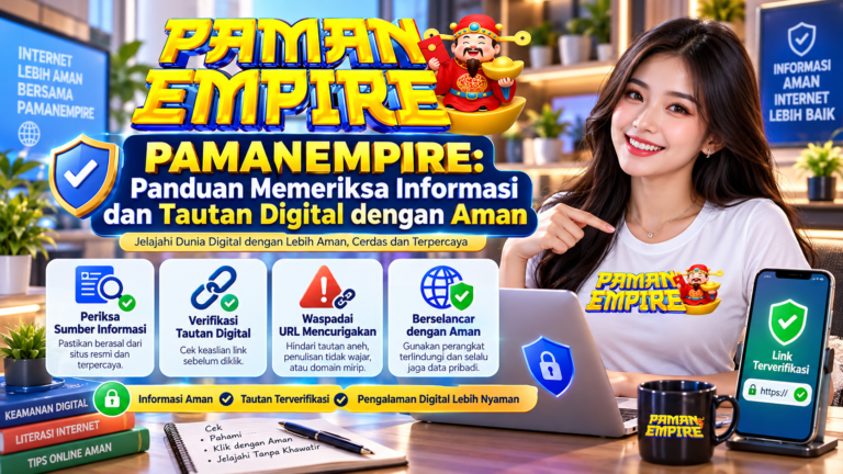 PAMANEMPIRE panduan memeriksa informasi dan tautan digital agar aktivitas online lebih aman
